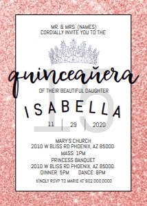 Quince-rosegold glitter 15 invite design preview