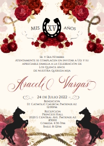 Charro Quince Invitation- 3 design preview