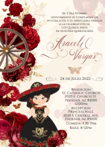 Charro Quince Invitation- 9 design preview
