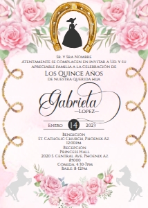 Charro Quince Invite- Gabriela Pink 5 design preview