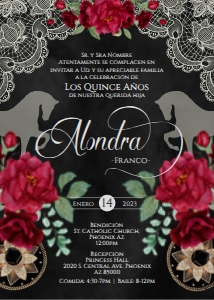 Charro Quince invite-  Alondra red 5 design preview
