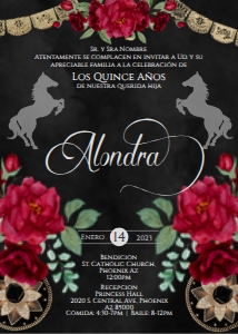 Charro Quince invite-  Alondra red 4 design preview