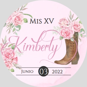 2in sticker- pink charro design preview