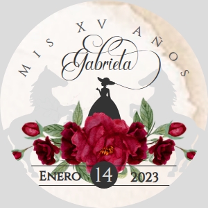 2in sticker- Charro Gabriela red 1 design preview