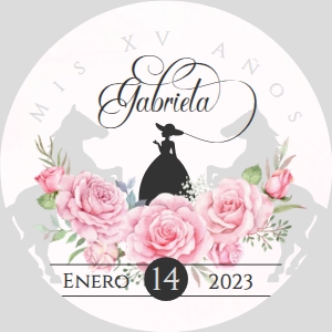 2in sticker- Charro Gabriela pink 1 design preview
