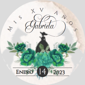 2in sticker- Charro Gabriela emerald 1 design preview