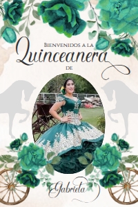 Welcome sign- Charro Gabriela emerald 1 design preview