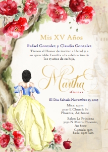 Princess Invite- Snow White *Printed: Princess Invite- Snow white