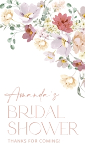 Colorful Flowers Bridal Shower Rectangle Favor Tags, Gift Tags, Printable File, SH40: Colorful Flowers Bridal Shower Mini Bundle - Party Items