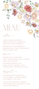 Colorful Flowers Bridal Shower Menu design preview