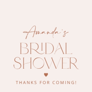Minimal Boho Bridal Shower Square Favor Tags, Gift Tags, Printable File, SH21: Minimal Boho Baby Shower Favor Tags