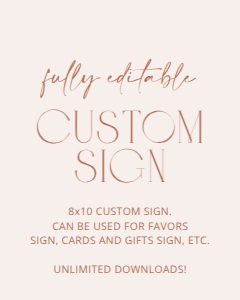 Minimal Boho Custom Sign - Bridal Shower Sign - Party Sign design preview