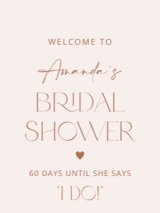 Minimal Boho Welcome Sign, Bridal Shower Sign, Printable File, SH21, 18x24: Minimal Boho Custom Sign - Bridal Shower Sign - Party Sign