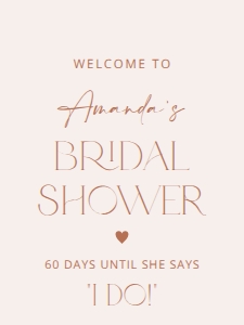 Minimal Boho Custom Sign - Bridal Shower Sign - Party Sign design preview