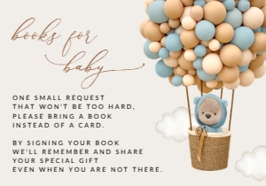 Bear and Blue Balloons Books for Baby, Boy Baby Shower, Printable File, SH17: Bear and Blue Balloons Baby Shower Mini Bundle - Party Items
