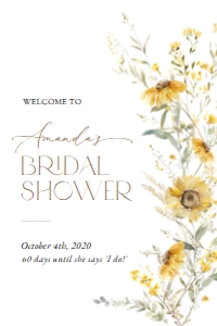 Sunflowers Welcome Sign - Bridal Shower Sign - Party Sign design preview