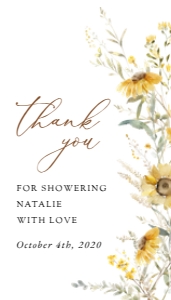 Sunflowers Bridal Shower Rectangle Favor Tags, Gift Tags, Printable File, SH44: Sunflowers Bridal Shower Mini Bundle - Party Items