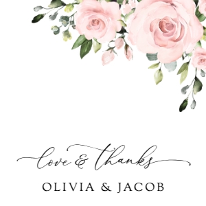 Blush Pink Flowers Wedding Square Favor Tags, Gift Tags, Printable File, SH03: Blush Pink Flowers Wedding Favor Tags