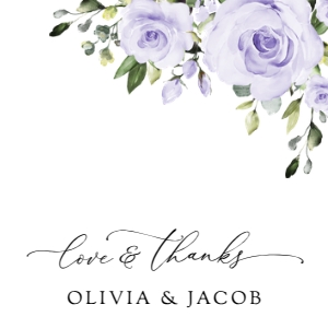 Purple Flowers Wedding Square Favor Tags, Gift Tags, Printable File, SH29: Purple Flowers Wedding Bundle - Party Items