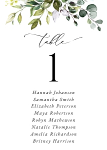 Eucalyptus Seating Card, Wedding Stationery, Printable File, SH45: Eucalyptus Leaves and Greenery Wedding Bundle - Party Items