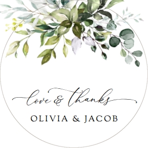 Eucalyptus Leaves and Greenery Wedding Favor Tags design preview
