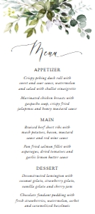 Eucalyptus Leaves and Greenery Wedding Menu design preview