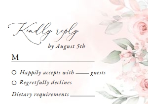 Blush Pink Flowers Wedding Bundle - Party Items design preview