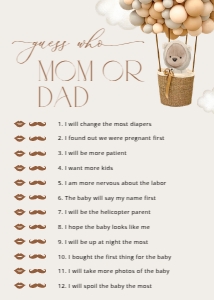 Bear and Beige Balloons Baby Shower Games, Gender Neutral Baby Shower, Printable File, SH54: Bear and Beige Balloons Baby Shower Mini Bundle - Party Items