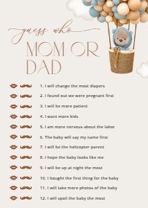 Bear and Blue Balloons Baby Shower Games, Boy Baby Shower, Printable File, SH17: Bear and Blue Balloons Baby Shower Mini Bundle - Party Items