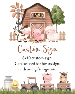 Farm Animals and Brown Barn First Birthday Mini Bundle design preview
