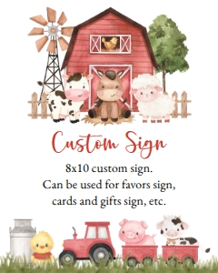 Farm Animals and Red Barn First Birthday Mini Bundle design preview