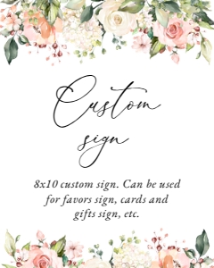 Pink, Orange and White Flowers Wedding Bundle - Party Items design preview