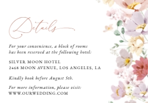 Colorful Flowers Wedding Details Card, Wedding Stationery, Printable File, SH131: Colorful Flowers Wedding Bundle - Party Items