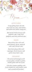 Colorful Flowers Wedding Menu design preview