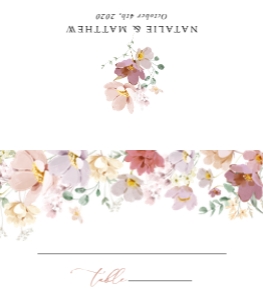 Colorful Flowers Place Card, Tent Card, Wedding Stationery, Printable File, SH131: Colorful Flowers Wedding Bundle - Party Items