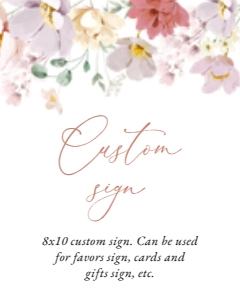 Colorful Flowers Custom Sign - Baby Shower Sign - Party Sign design preview