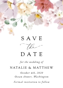 Colorful Flowers Save the Date, Wedding Stationery, Printable File, SH131: Colorful Flowers Wedding Bundle - Party Items