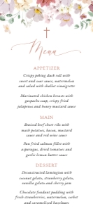 Colorful Flowers Menu - Baptism - First Holy Communion design preview