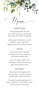 Eucalyptus Leaves and Greenery Menu - Baptism - Communion design preview