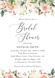 Pink, Orange and White Flowers Bridal Shower Mini Bundle design preview