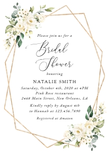 Cream White Flowers Bridal Shower Mini Bundle - Party Items design preview
