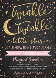 067 Twinkle twinkle little star pink and gold: Twinkle twinkle little star pink and gold 4