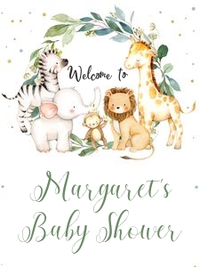 009-A Safari welcome sign  18x2: Safari welcome sign