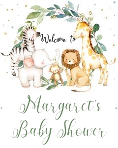 009 Safari welcome sign 3 16x20: Safari welcome sign