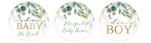 Greenery cupcake toppers design preview