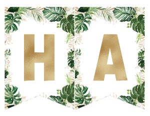 069-L Jungle gold banner design preview