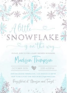 SNOW5 - A Little snowflake is on the way design preview