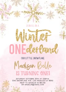 WINTER1 - Winter onederland invitation: WINTER1 - Winter onederland invitation