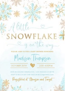 SNOW4 - A Little snowflake is on the way design preview