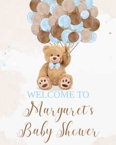 TB - Teddy bear welcome sign design preview